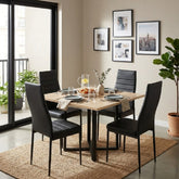 Leah N Dining Table with 4 Ease Chair - Habitt