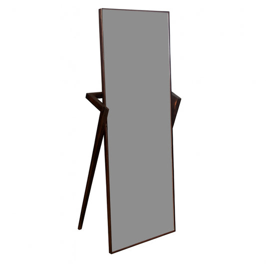 Lean Wall Mirror with Wooden Frame – Modern Standing Mirror