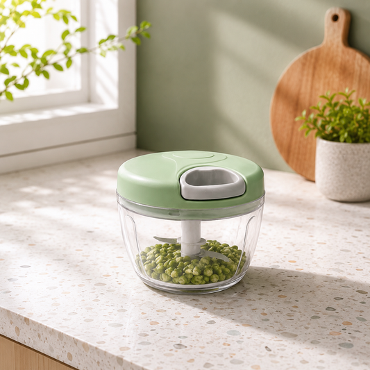 (Assorted) 1Pc EOTIA Manual Food Chopper – 500ml Hand‑Pull Vegetable & Fruit Dicer