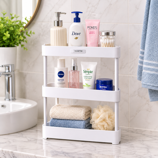 Multipurpose Triangle 3 Layers Storage Rack – Corner Shelf Organizer
