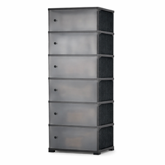 PVC Storage Cabinet 6 Layer – Multi-Purpose Plastic Drawer Organizer with Spacious Compartments - Habitt