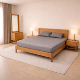 Harry N Bedroom Set – King Size Bed & Dresser with Mirror - Habitt