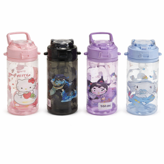 Kids Plastic Bottle 500ML – Cute Cartoon Print Water Bottle (Assorted Designs) - Habitt