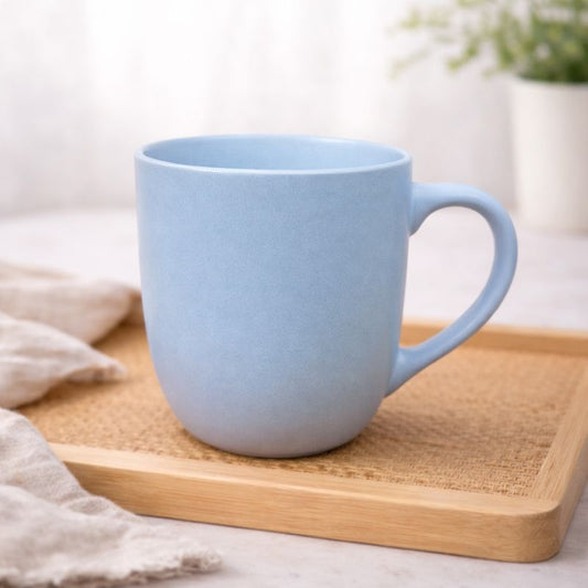 Ceramic Matte Mug – Minimalist Tea & Coffee Cup (Blue / Black)