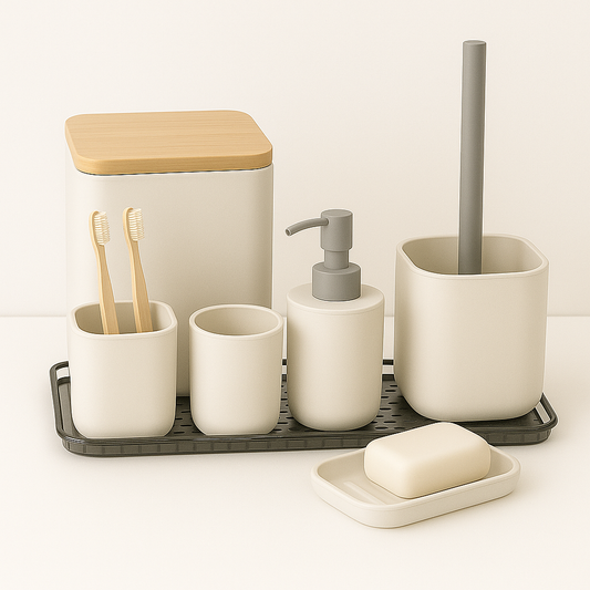 Bathroom Set – 6 Pcs ABS Square Collection