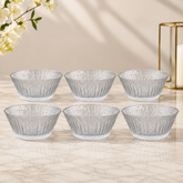 Elegant Textured Glass Fruit Bowl Set – Decorative Serving Bowl for Dining & Kitchen - Habitt