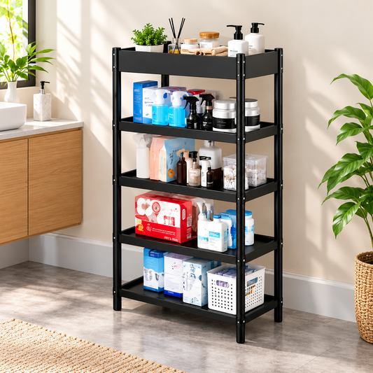 Exquisitive Life Storage Rack Organizer Black – 4 Layer & 5 Layer