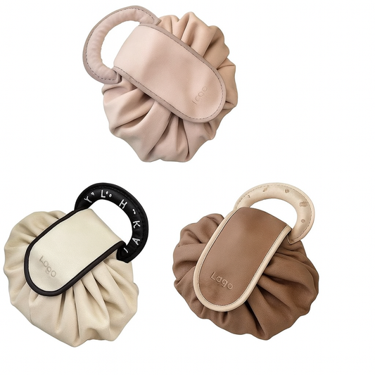 Drawstring Pouch Makeup Bag (Assorted)– Portable Cosmetic Organizer for Travel & Daily Use