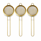 Golden & Black Tea Strainer 10CM – Premium Stainless Steel Mesh Tea Infuser with Handle - Habitt