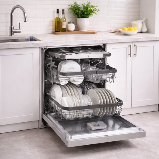 LG QuadWash™ Steam Dishwasher with EasyRack™ Plus & SmartThinQ™ – Premium Stainless Steel Finish (DFC435FP)