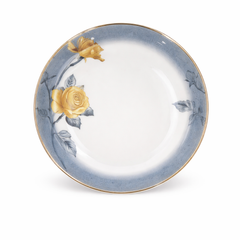 Floral Dinner Plate 8 Inch – Elegant Blue & Yellow Ceramic Plate
