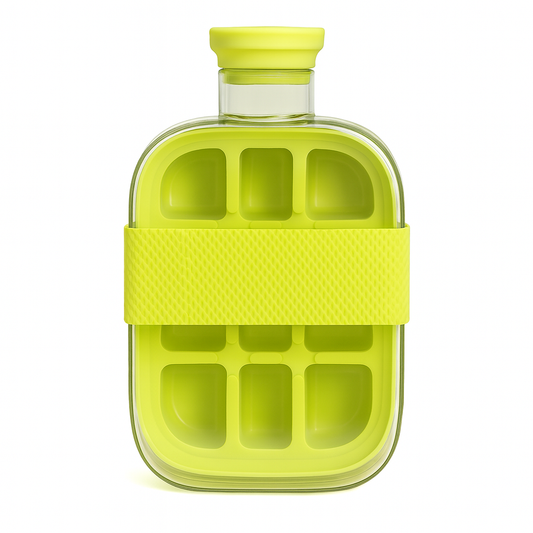 Ice Bottle with Built-In Ice Cube Grid – Portable Cooling Water Bottle (500ml / 800ml)