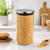 Large Storage Jar with Steel Lid | Airtight Kitchen & Pantry Organizer - Habitt