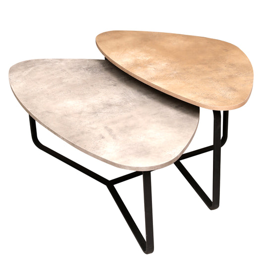 Pebble Stone table set of 3