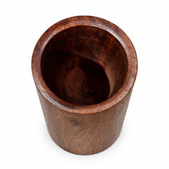 Large Handcrafted Wooden Storage Jar – 6 Inch Depth, 2 Inch Diameter | Natural Wood Container