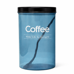 Kleeyo Blue Spice Storage Jar with Black Lid – Multipurpose Container for Coffee, Sugar, Tea & Kitchen Spices - Habitt