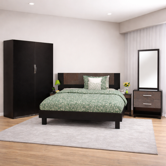 Novak - Bed, X Dresser & 2 Door wardrobe