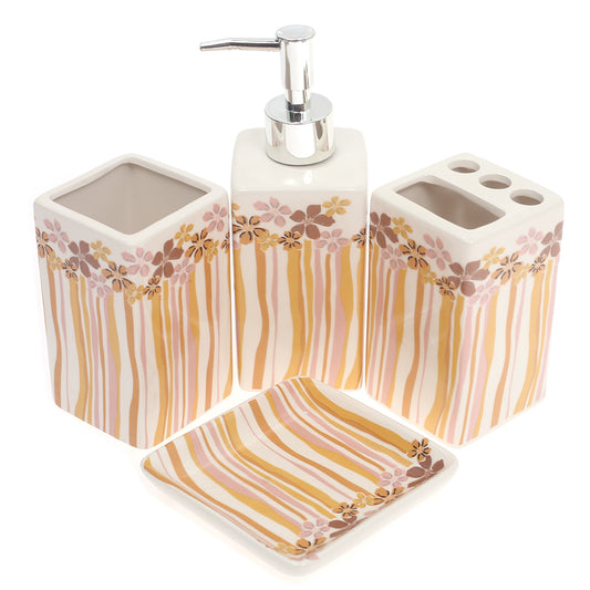 Bath Set Printed Brown.DW10600 - Habitt