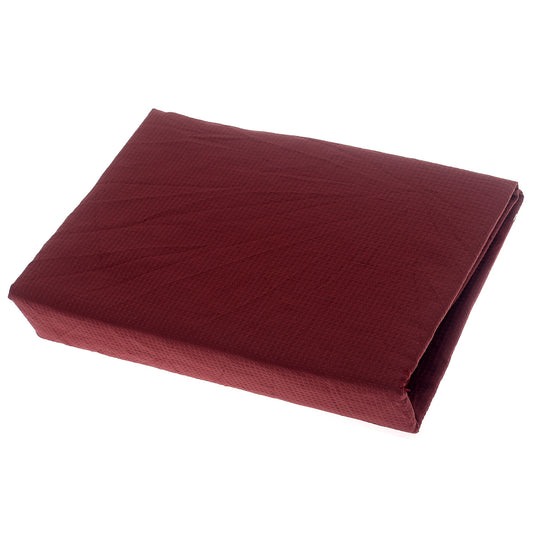 DeeP Maroon Double Bed Cover 94x102" - Habitt