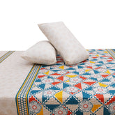Circle Border Double Bed Sheet 90x96 - Habitt
