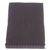 CharCoal Grey Stripe Satin Double Bed Sheet 96x102 - Habitt