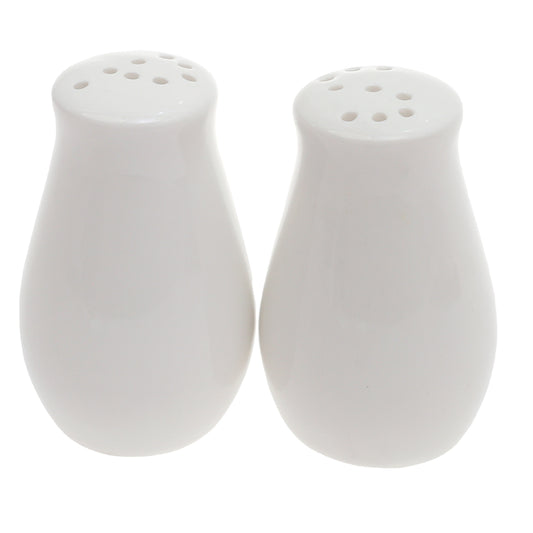 BRILLIANT 2-Piece Salt & Pepper Shaker Set – White Ceramic