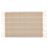 Beige Chevron Bamboo Mat 13X19” - Habitt
