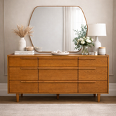 Nora Wooden Dresser | Modern Bedroom Storage Dresser with Mirror - Habitt