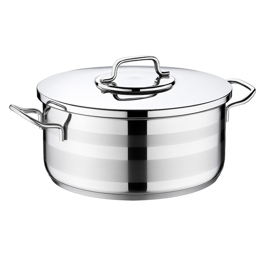 Astra2 Stainless Steel Casserole Set – Heavy-Duty Mirror Finish Cookware (Sizes: 32x19, 36x21, 40x25 cm)