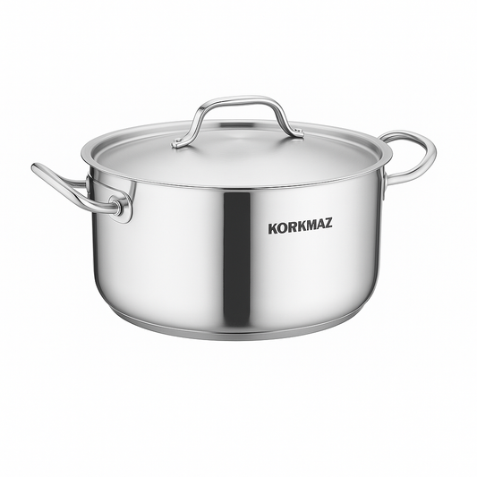 Proline Stainless Steel Casserole with Lid – 20x12 cm (3.8 L) & 24x14 cm (6.2 L)