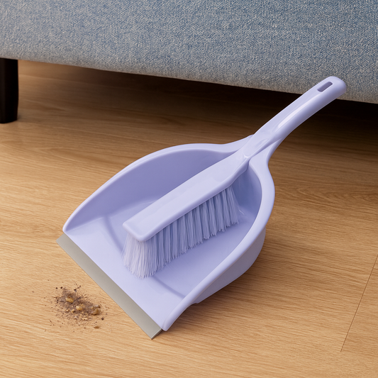 1Pc Dustpan and Brush Set | Durable Plastic Cleaning Set with Soft Bristles | Easy-Grip Handle for Home & Office Use