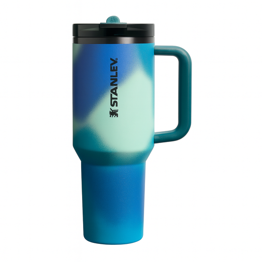 Stanley 40oz Quencher Tumbler with Handle & Straw | 680g Heavy-Duty Stainless Steel Vacuum Insulated Cup | Dual Tone Edition (Blue & Pink – S-23)