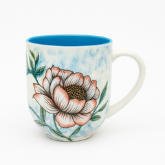 Floral Ceramic Mug – 400ml (BR2003)