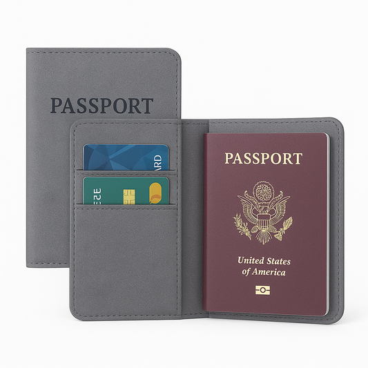 RFID Blocking Passport Cover – Travel Wallet with Card Holder (Assorted)