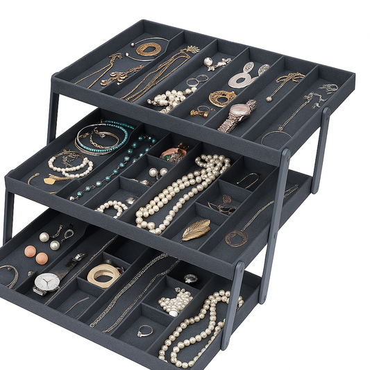 Multilayer Drawer Organizer for Jewelry & Accessories – Stackable Storage Trays