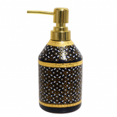 Elegant Ceramic Soap Dispenser with Golden Pump – 2 Stylish Color Variants - Habitt