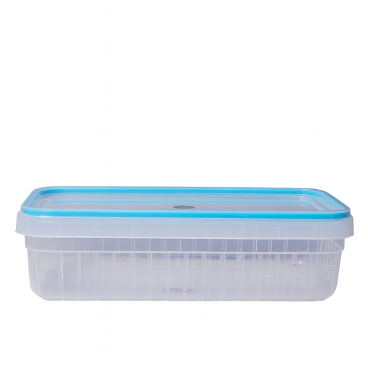 1pc Clear Storage Box 2 Liter (Assorted) – Airtight Plastic Food Container with Colored Lid