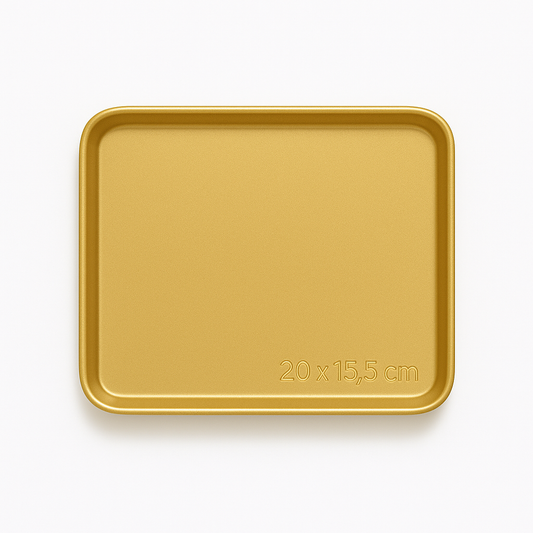 Gold Finish Stainless Steel Barbecue & Flat Plates – Multiple Sizes for Serving Snacks, BBQ & Meals - Habitt