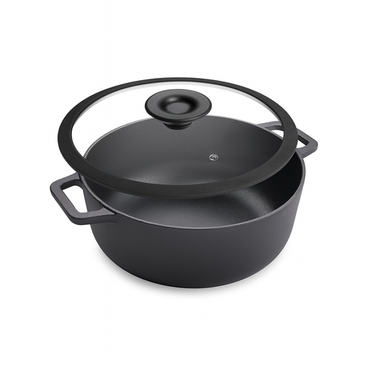 Prestige C-Iron 20 cm Cast Iron Pot with Glass Lid