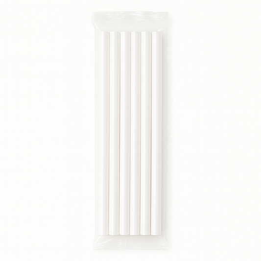Plastic Straw Set – Pack of 6 Reusable Drinking Straws