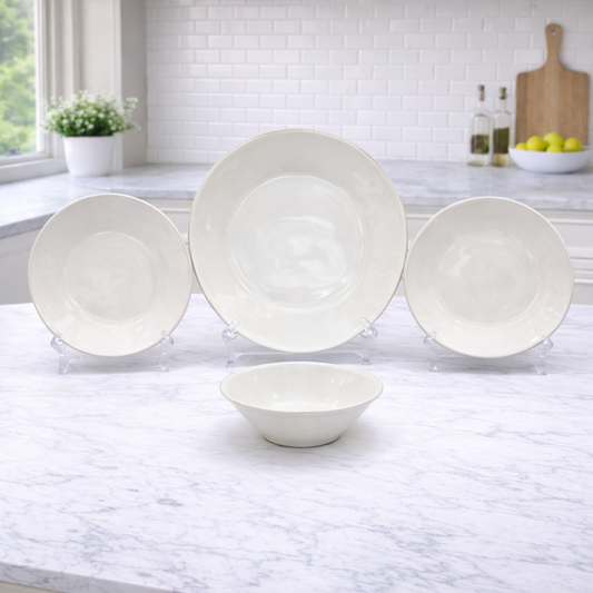 6 Person (24pcs)Classic White Dinner Set – Elegant Everyday Tableware Collection