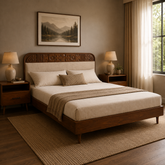 Nysa Solid Wood King Size Bed
