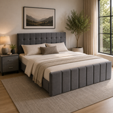 Nimoy King Size Bed with 2 Side Tables