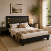 James King Size Bed With 2 Side Tables