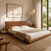 Vincent King Size Floor Bed with Side Tables