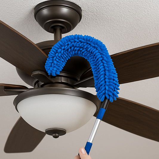1Pc Flexible Fan Duster with Extendable Handle (Assorted) – Microfiber Cleaning Brush