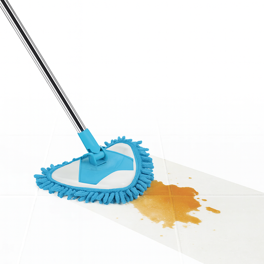 Microfiber Triangle Mop with Extendable Handle – Includes 2 Refill Pads
