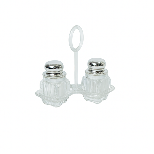 Salt & Pepper Set – 2 Pcs Acrylic with Golden, Silver & Rose Gold Lids