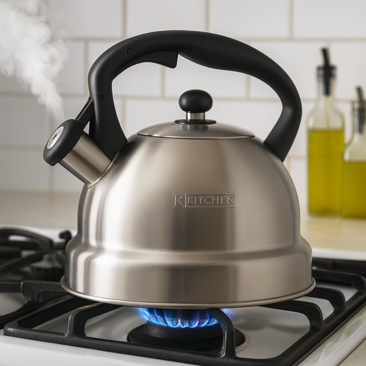 1Pc Exclusive 2.5L Stainless Steel Whistling Kettle – Premium Tea & Coffee Kettle for Gas and Induction Stovetops