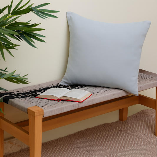 Light Blue Woven Cushion Cover 18x18 – Soft Decorative Throw Pillow for Sofa, Bed & Living Room Décor